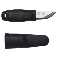 Нож Morakniv Eldris, нержавеющая сталь, цвет черный, с ножнами, 12647 (Без упаковки. Сломан кончик лезвия)