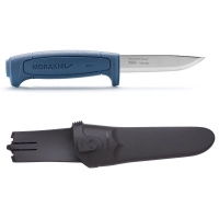 Нож Morakniv Basic 546, нержавеющая сталь, синий, 12241 (На клинке дефект в виде линии в 1,5см)