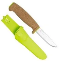 Нож Morakniv Floating Knife (S) Lime, нержавеющая сталь, пробковая ручка, зеленый, 13686