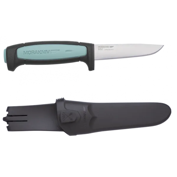 Нож Morakniv Flex, нержавеющая сталь, резиновая ручка со светло-синей вставкой, 12248