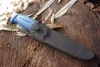 Нож Morakniv Basic 546, нержавеющая сталь, синий, 12241 (На клинке дефект в виде линии в 1,5см)