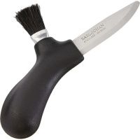 Нож Morakniv Karl-Johan для грибов, нержавеющая сталь, цвет черный, щетка из конского волоса, 10906
