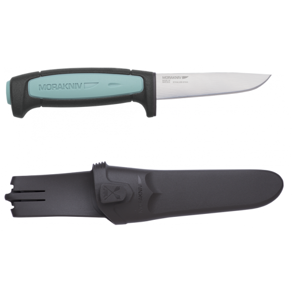 Нож Morakniv Flex, нержавеющая сталь, резиновая ручка со светло-синей вставкой, 12248